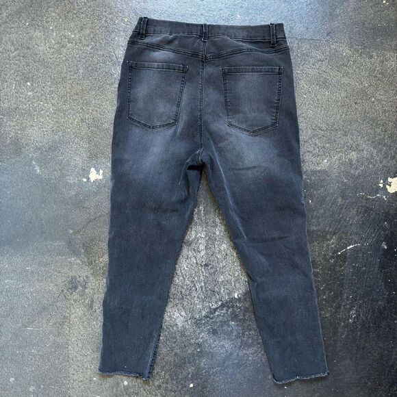 No Boundaries Women's Button Fly High Rise Skinny Jeans Black Size 13 - Picture 13 of 14